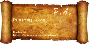 Pusztay Ákos névjegykártya